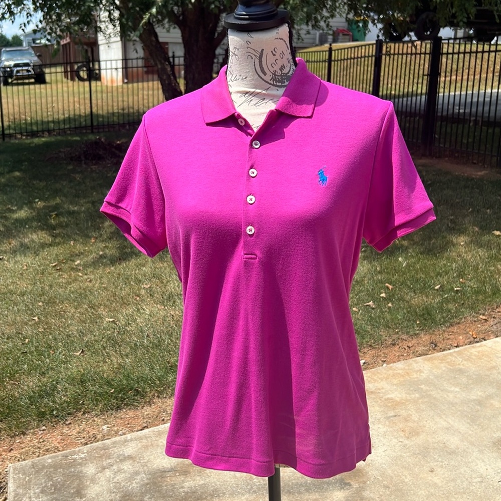 Ralph Lauren extra large women’s polo shirt, purple raspberry